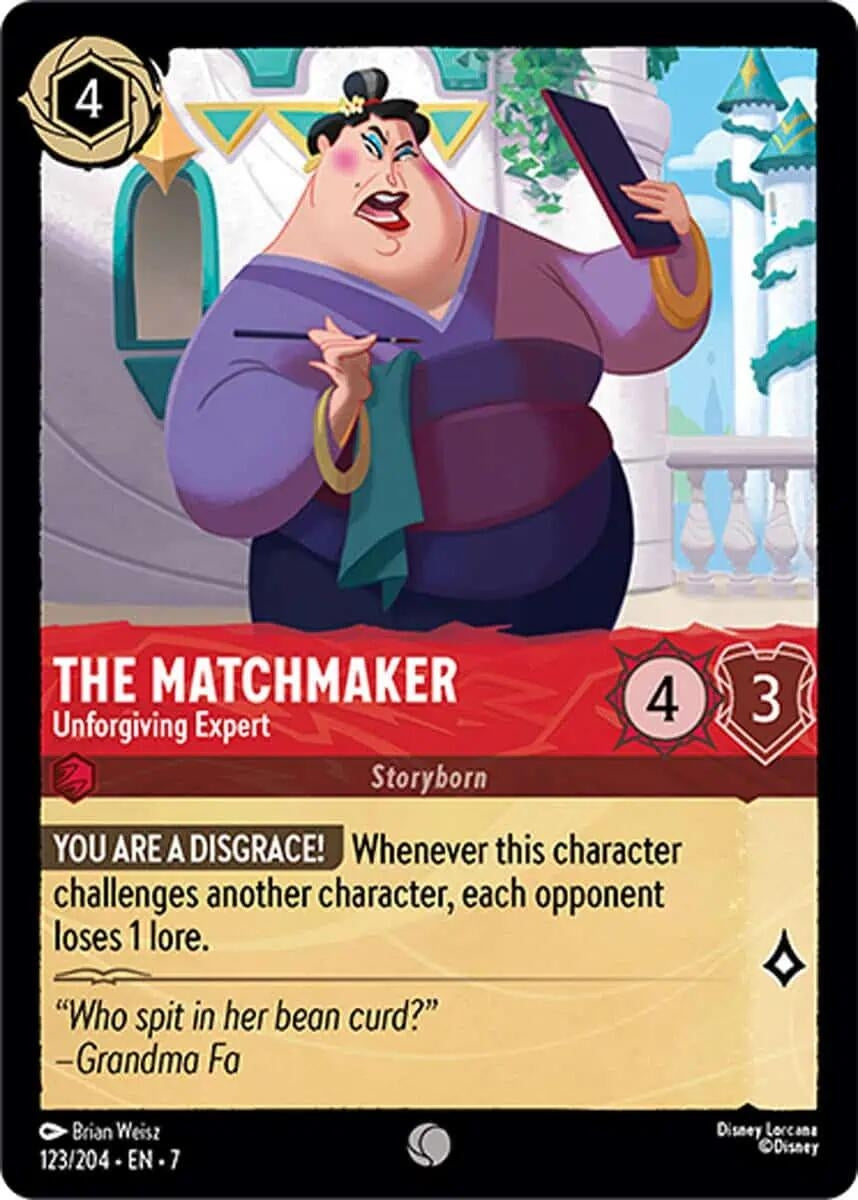 Image for The Matchmaker - Unforgiving Expert (123/204) (Archazia's Island) (7) - Disney Lorcana