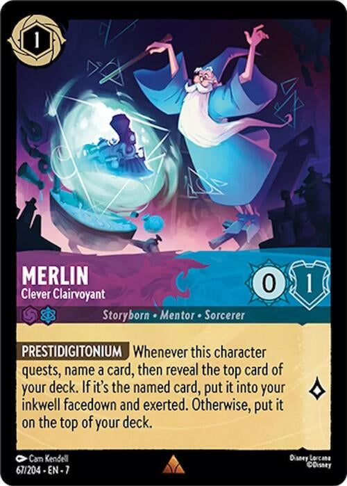 Image for Merlin - Clever Clairvoyant (67/204) (Archazia's Island) (7) - Disney Lorcana