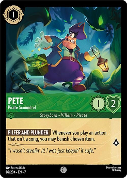 Image for Pete - Pirate Scoundrel (89/204) (Archazia's Island) (7) - Disney Lorcana