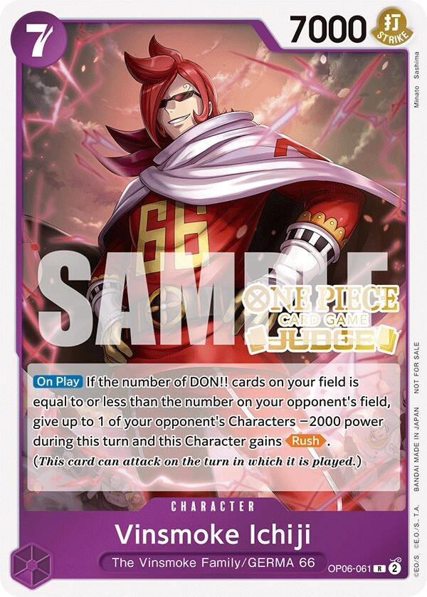 Image for Vinsmoke Ichiji (Judge Pack Vol. 5) (OP06-061) (One Piece Promotion Cards) (OP-PR) - One Piece Card Game