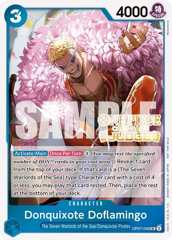 Image for Donquixote Doflamingo (Judge Pack Vol. 5) (OP07-048) (One Piece Promotion Cards) (OP-PR) - One Piece Card Game