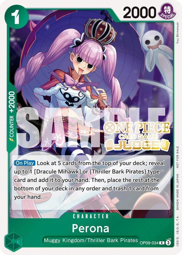 Image for Perona (Judge Pack Vol. 5) (OP09-034) (One Piece Promotion Cards) (OP-PR) - One Piece Card Game