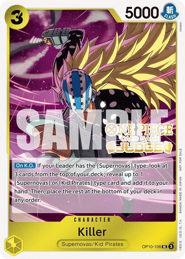 Image for Killer (Judge Pack Vol. 5) (OP10-106) (One Piece Promotion Cards) (OP-PR) - One Piece Card Game