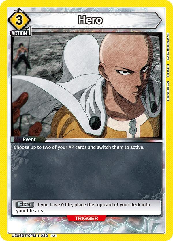 Image for Hero (UE06BT/OPM-1-032) (UE06BT: One Punch Man) (UE06BT) - Union Arena