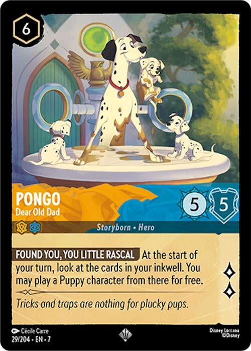 Image for Pongo - Dear Old Dad (29/204) (Archazia's Island) (7) - Disney Lorcana
