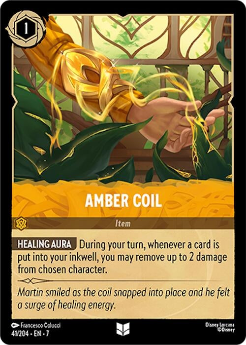 Image for Amber Coil (41/204) (Archazia's Island) (7) - Disney Lorcana