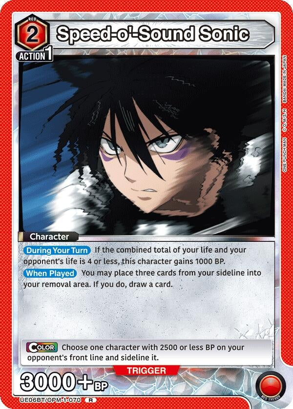 Image for Speed-o'-Sound Sonic (070) (UE06BT/OPM-1-070) (UE06BT: One Punch Man) (UE06BT) - Union Arena