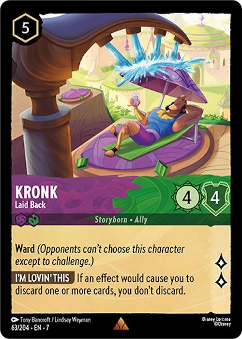Image for Kronk - Laid Back (63/204) (Archazia's Island) (7) - Disney Lorcana