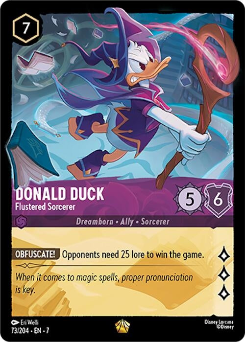 Image for Donald Duck - Flustered Sorcerer (73/204) (Archazia's Island) (7) - Disney Lorcana