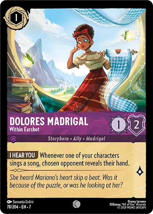 Image for Dolores Madrigal - Within Earshot (78/204) (Archazia's Island) (7) - Disney Lorcana