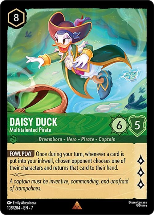 Image for Daisy Duck - Multitalented Pirate (108/204) (Archazia's Island) (7) - Disney Lorcana