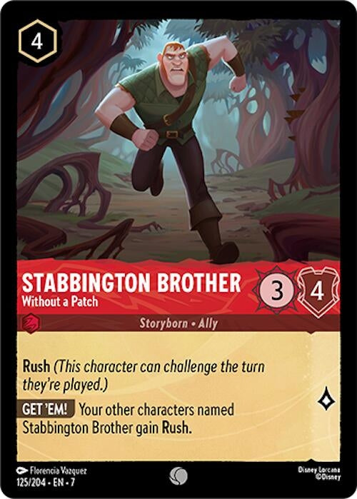 Image for Stabbington Brother - Without a Patch (125/204) (Archazia's Island) (7) - Disney Lorcana