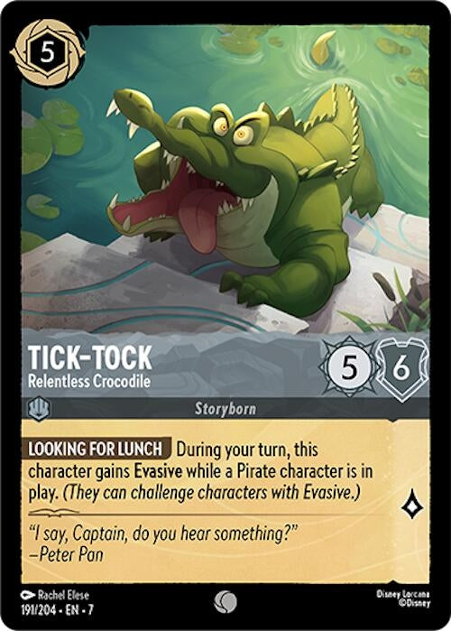 Image for Tick-Tock - Relentless Crocodile (191/204) (Archazia's Island) (7) - Disney Lorcana