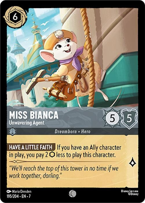 Image for Miss Bianca - Unwavering Agent (195/204) (Archazia's Island) (7) - Disney Lorcana