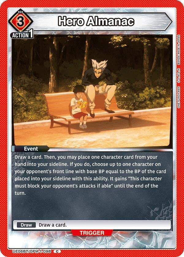 Image for Hero Almanac (UE06BT/OPM-1-098) (UE06BT: One Punch Man) (UE06BT) - Union Arena