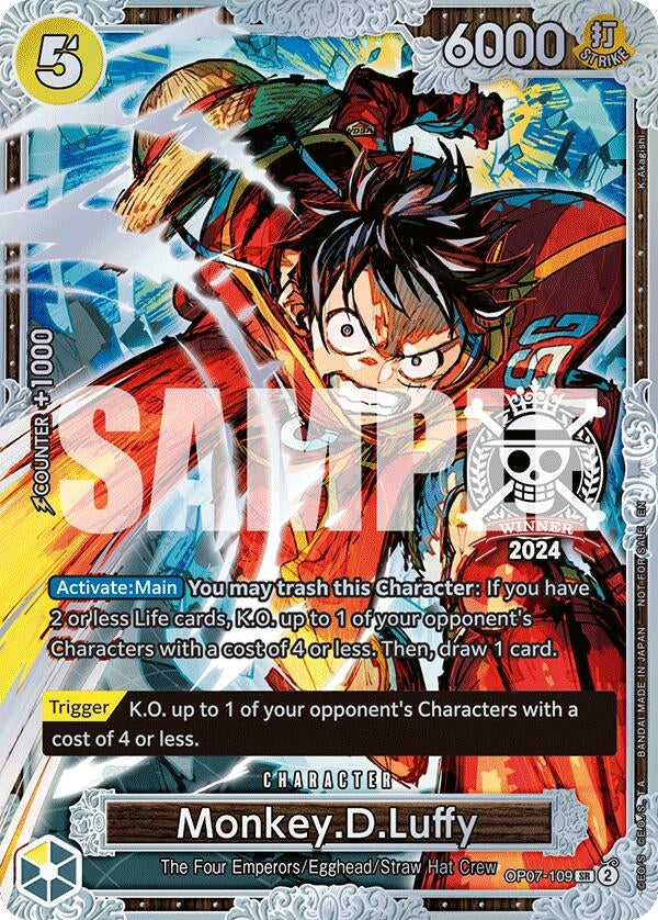 Image for Monkey.D.Luffy (Championship 2024 World Final 2nd Place) (OP07-109) (One Piece Promotion Cards) (OP-PR) - One Piece Card Game