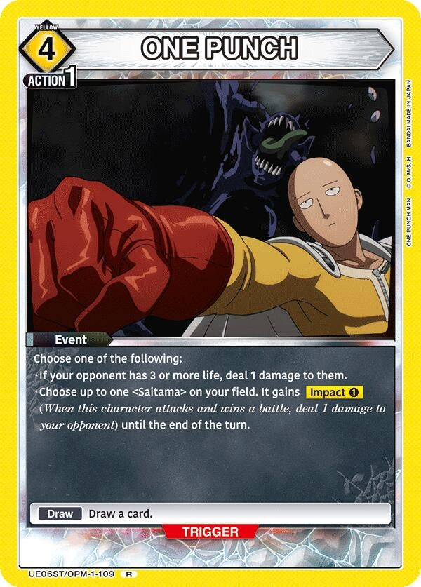 Image for ONE PUNCH (UE06ST/OPM-1-109) (UE06ST: One Punch Man Starter Deck) (UE06ST) - Union Arena