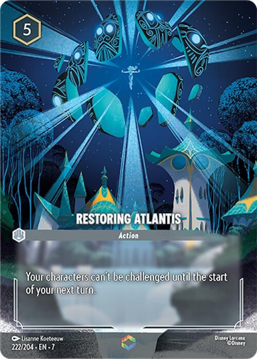 Image for Restoring Atlantis (Enchanted) (222/204) (Archazia's Island) (7) - Disney Lorcana