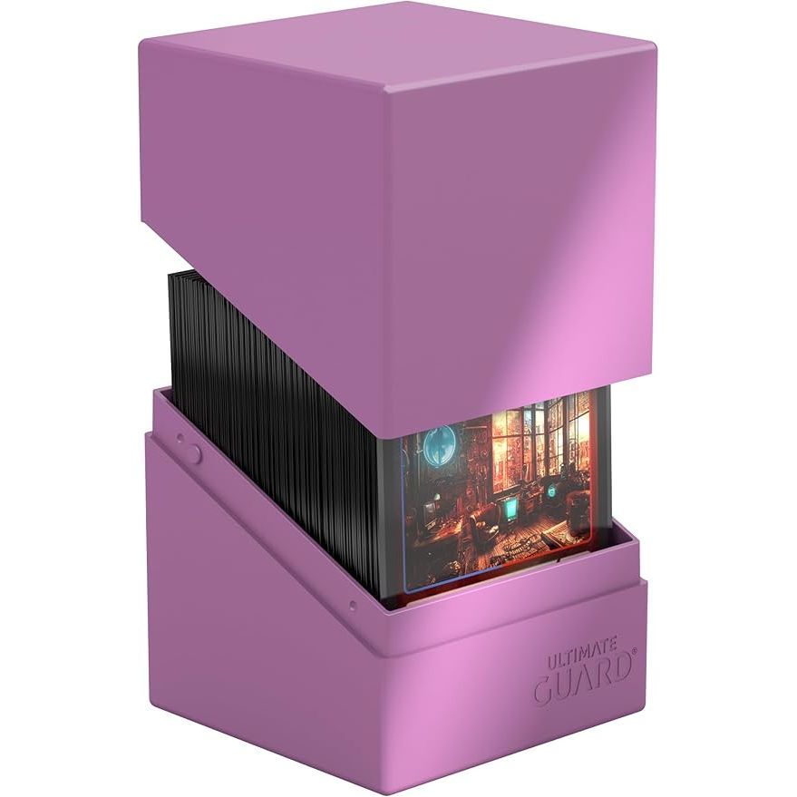 Ultimate Guard Boulder Deck Case 100+ Standard Size Solid Lavender Deck Box - PokeBox USA