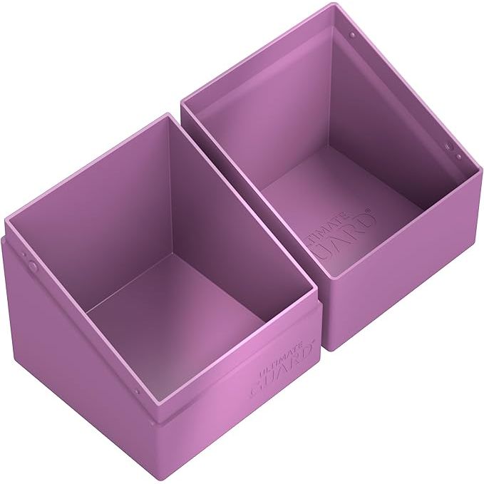 Ultimate Guard Boulder Deck Case 100+ Standard Size Solid Lavender Deck Box - PokeBox USA