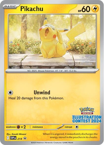 Image for Pikachu - 214 (Illustration Contest 2024) (214) (SV: Scarlet & Violet Promo Cards) (SVP) - Pokemon