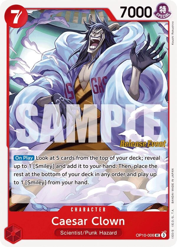 Image for Caesar Clown (006) (OP10-006) (Royal Blood Release Event Cards) (OP10 RE) - One Piece Card Game