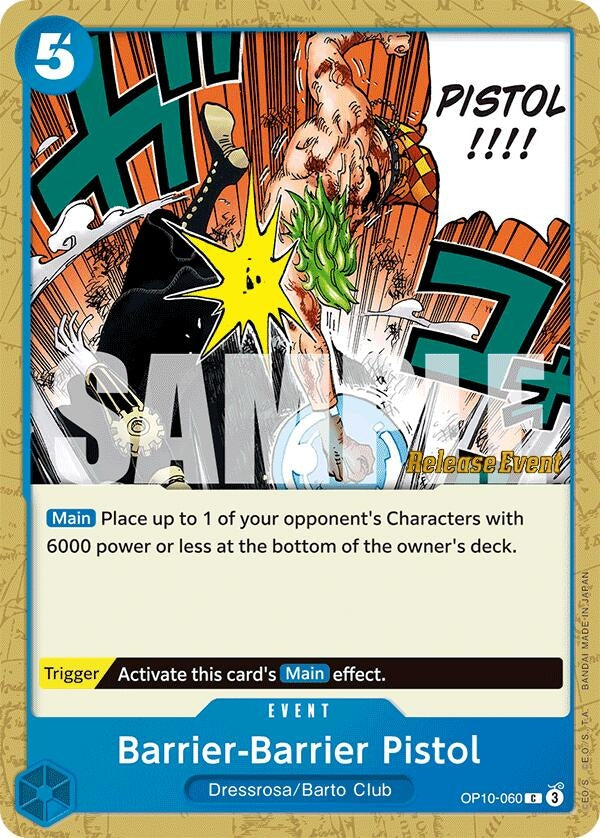 Image for Barrier-Barrier Pistol (OP10-060) (Royal Blood Release Event Cards) (OP10 RE) - One Piece Card Game