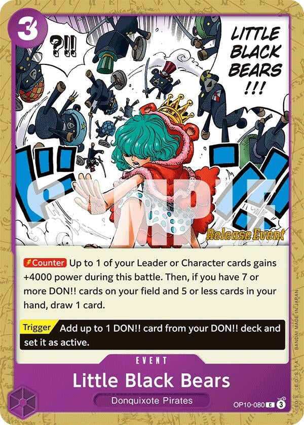 Image for Little Black Bears (OP10-080) (Royal Blood Release Event Cards) (OP10 RE) - One Piece Card Game