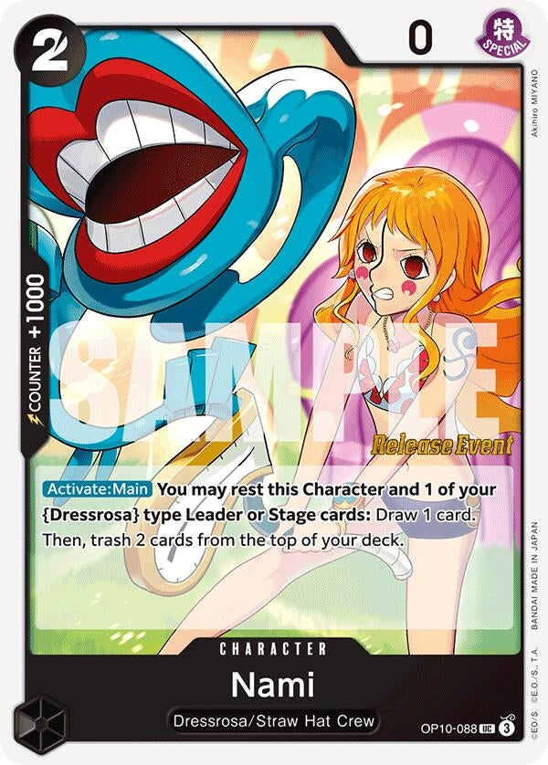 Image for Nami (088) (OP10-088) (Royal Blood Release Event Cards) (OP10 RE) - One Piece Card Game