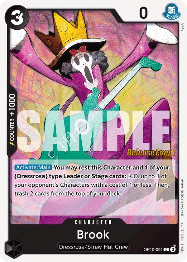 Image for Brook (091) (OP10-091) (Royal Blood Release Event Cards) (OP10 RE) - One Piece Card Game
