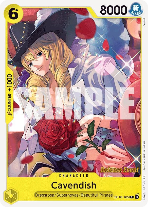 Image for Cavendish (105) (OP10-105) (Royal Blood Release Event Cards) (OP10 RE) - One Piece Card Game