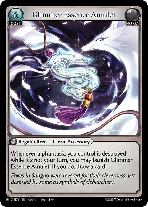 Image for Glimmer Essence Amulet (006) (Diao Chan Re: Collection, Idyll Corsage) (IDLCRS) - Grand Archive TCG