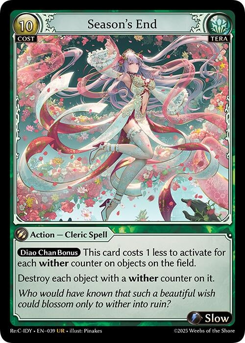 Image for Season's End (CSR) (039) (Diao Chan Re: Collection, Idyll Corsage) (IDLCRS) - Grand Archive TCG