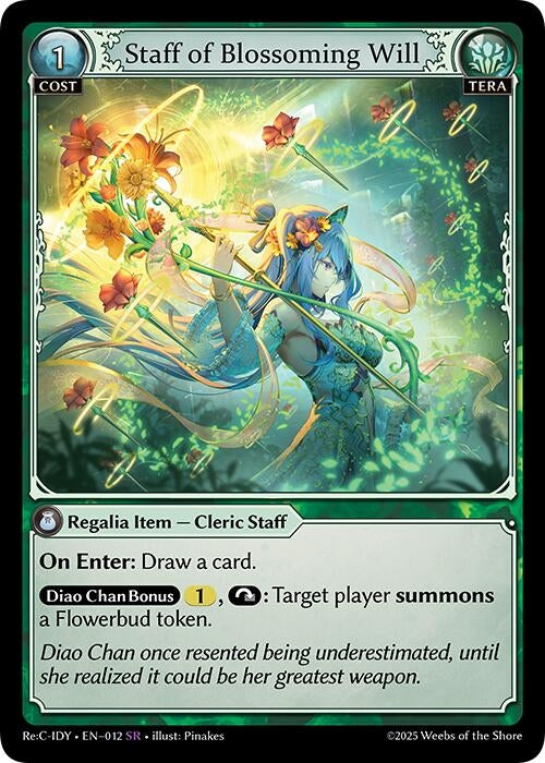 Image for Staff of Blossoming Will (012) (Diao Chan Re: Collection, Idyll Corsage) (IDLCRS) - Grand Archive TCG