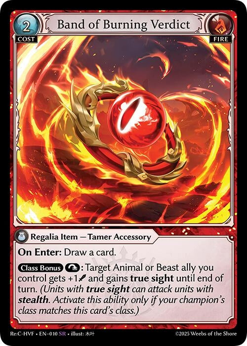 Image for Band of Burning Verdict (010) (Guo Jia Re: Collection, Heaven’s Favored) (HVNFV) - Grand Archive TCG