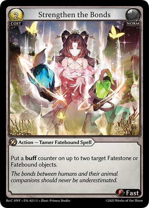 Image for Strengthen the Bonds (021) (Guo Jia Re: Collection, Heaven’s Favored) (HVNFV) - Grand Archive TCG