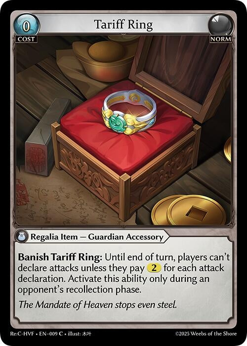 Image for Tariff Ring (009) (Guo Jia Re: Collection, Heaven’s Favored) (HVNFV) - Grand Archive TCG