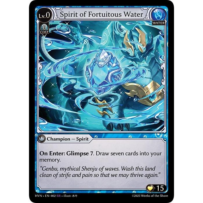 Image for Spirit of Fortuitous Water (002) (Abyssal Heaven) - Grand Archive TCG
