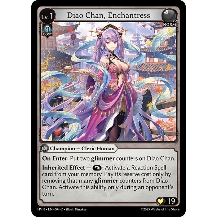 Image for Diao Chan, Enchantress (004) (Abyssal Heaven) - Grand Archive TCG
