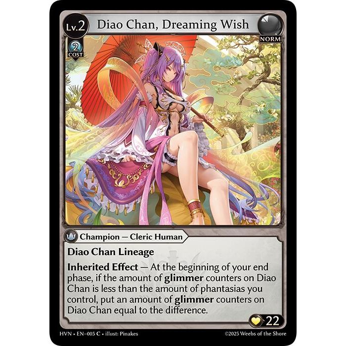 Image for Diao Chan, Dreaming Wish (005) (Abyssal Heaven) - Grand Archive TCG
