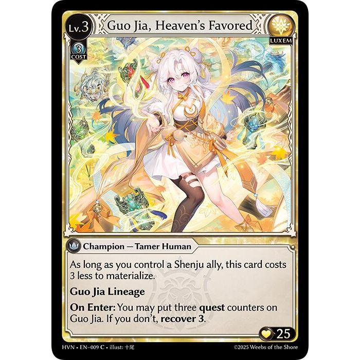 Image for Guo Jia, Heaven's Favored (009) (Abyssal Heaven) - Grand Archive TCG