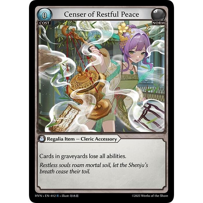 Image for Censer of Restful Peace (012) (Abyssal Heaven) - Grand Archive TCG