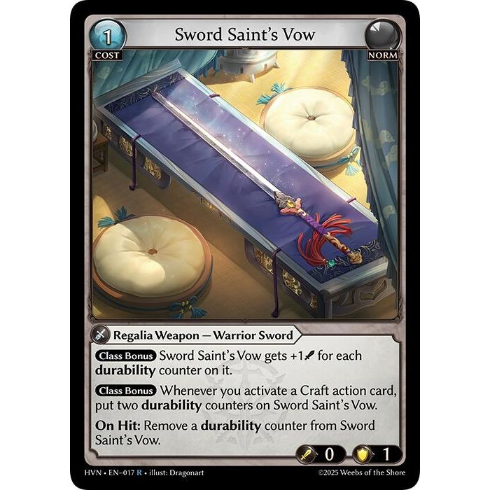 Image for Sword Saint's Vow (017) (Abyssal Heaven) - Grand Archive TCG