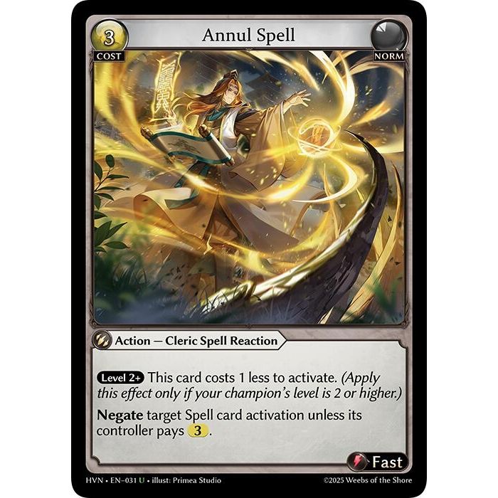 Image for Annul Spell (031) (Abyssal Heaven) - Grand Archive TCG