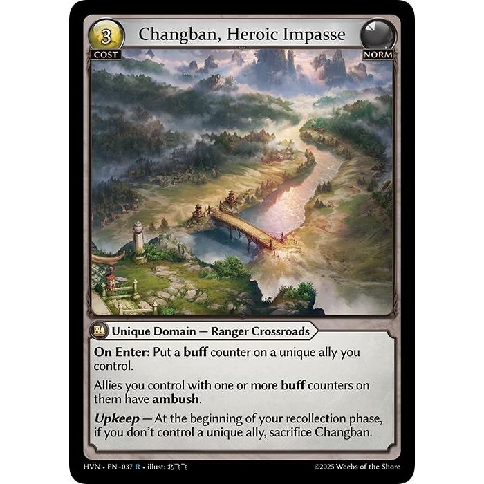 Image for Changban, Heroic Impasse (037) (Abyssal Heaven) - Grand Archive TCG