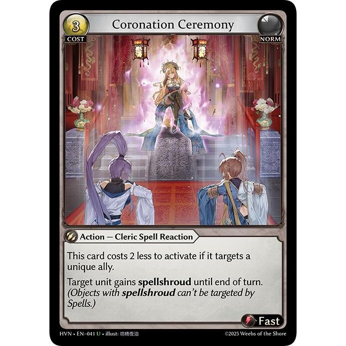 Image for Coronation Ceremony (041) (Abyssal Heaven) - Grand Archive TCG