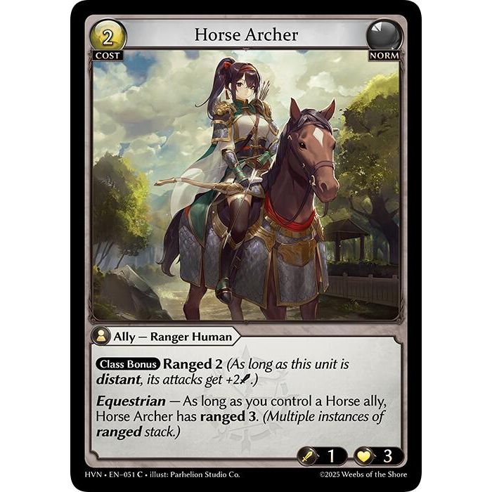 Image for Horse Archer (051) (Abyssal Heaven) - Grand Archive TCG