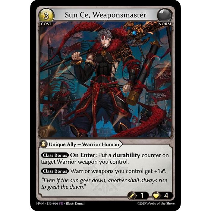 Image for Sun Ce, Weaponsmaster (066) (Abyssal Heaven) - Grand Archive TCG