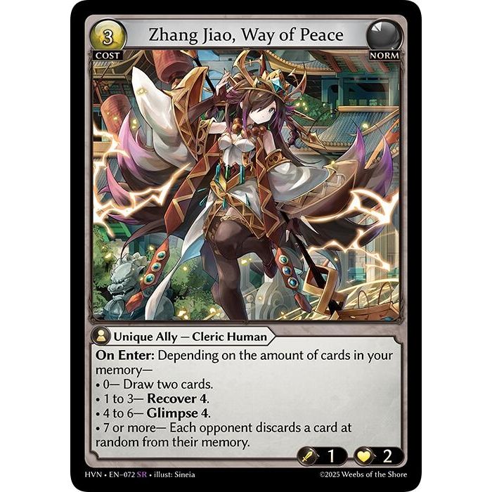 Image for Zhang Jiao, Way of Peace (072) (Abyssal Heaven) - Grand Archive TCG