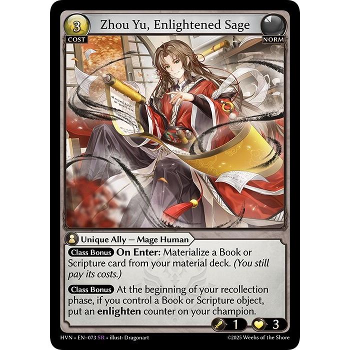 Image for Zhou Yu, Enlightened Sage (073) (Abyssal Heaven) - Grand Archive TCG